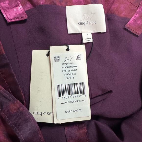 Womens Cinq a Sept Alexa Tie-Dye Button Thigh Slit Front Sleeveless Maxi Dress 6 - Picture 9 of 13